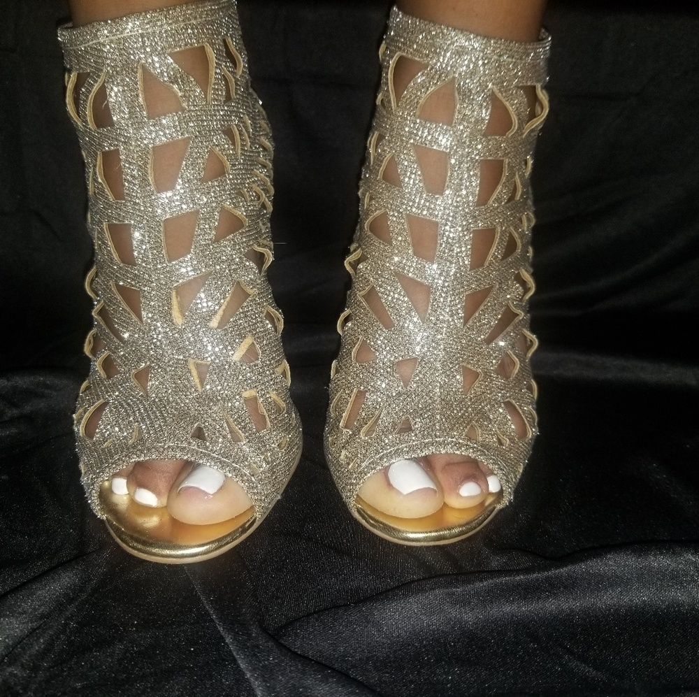 Gold Gladiator Heels
